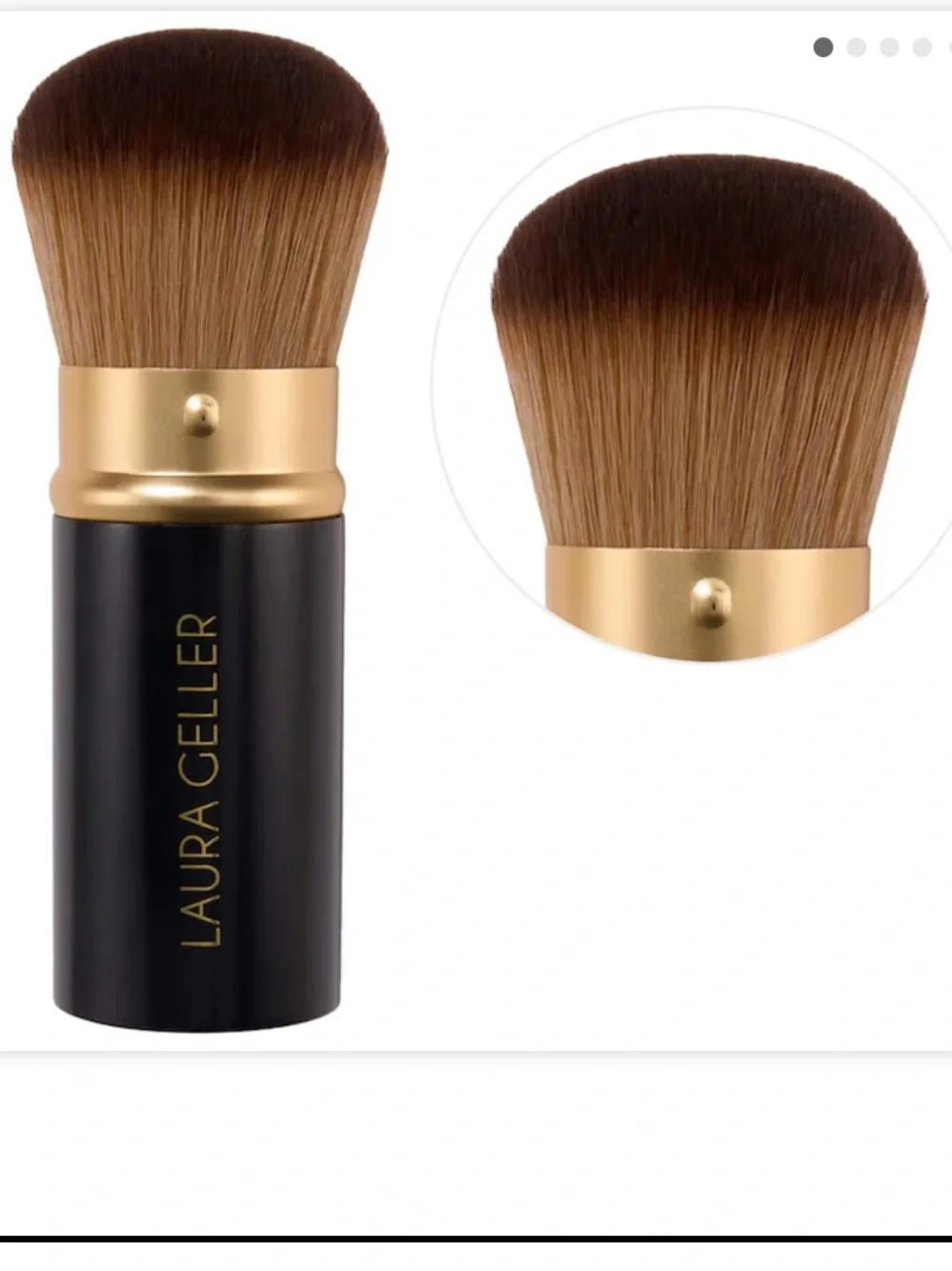 Laura Geller Black and Gold Retractable Kabuki Brush